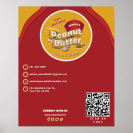 Modern Brand Peanut Butter Anpassningsbar Logotyp Poster