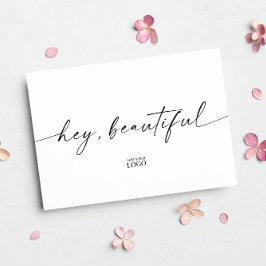 Modern Branded Hej Snygg Tack Kort