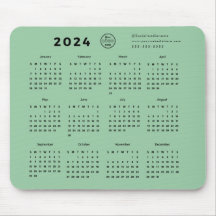 Modern Branded Mint Grönt 2024 Calendar Promo Logo