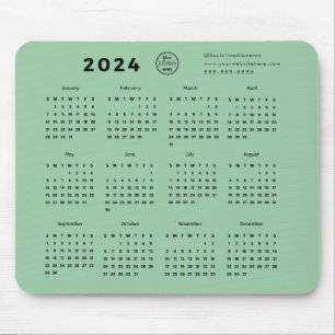 Modern Branded Mint Grönt 2024 Calendar Promo Logo Musmatta