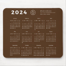 Modern Branding Mörk Brown 2024 Calendar Logotyp