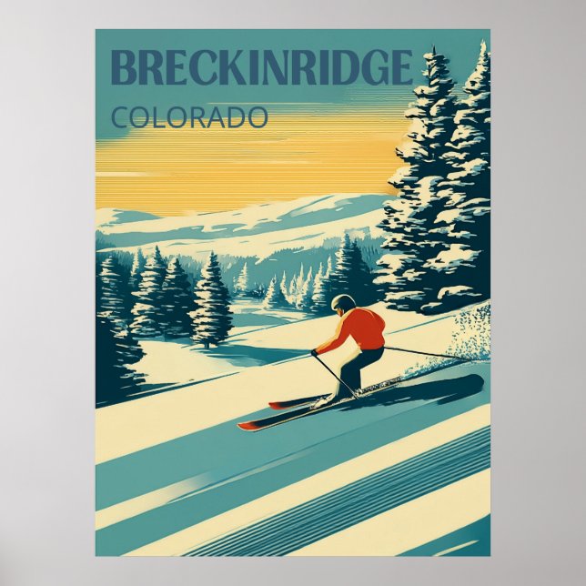 Modern Breckenridge Colorado Travel Poster (Framsidan)