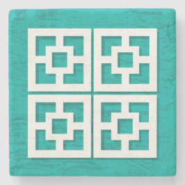 Modern Breeze Blocks Aqua Underlägg i mitten av år