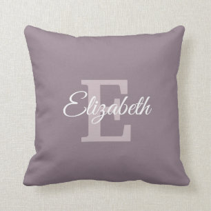 Modern Brev E-skript för Monogrammed Namn Kudde