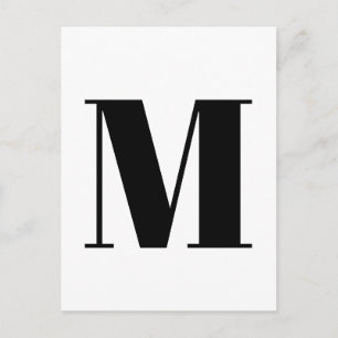 Modern Brev Minimalistisk inledande anpassningsb Vykort