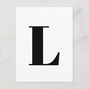 Modern Brev Minimalistisk inledande anpassningsb Vykort