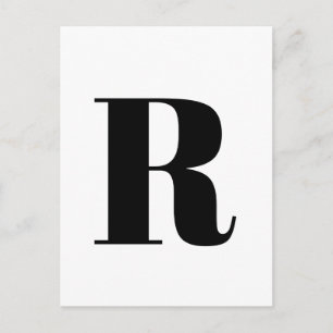 Modern Brev Minimalistisk inledande anpassningsb Vykort