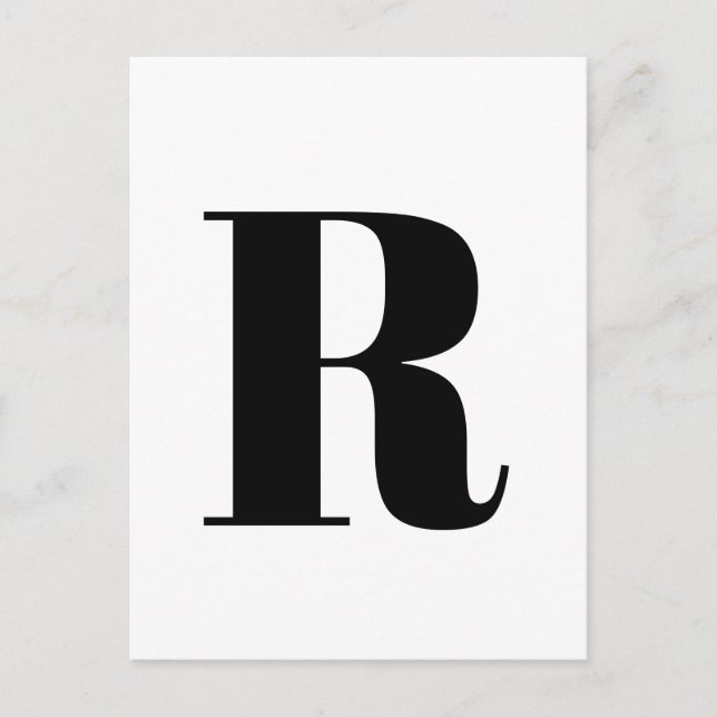 Modern Brev | Minimalistisk inledande anpassningsb Vykort (Framsida)