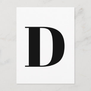 Modern Brev Minimalistisk inledande anpassningsb Vykort