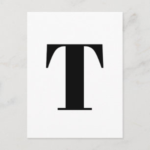 Modern Brev   Minimalistisk inledande anpassningsb Vykort