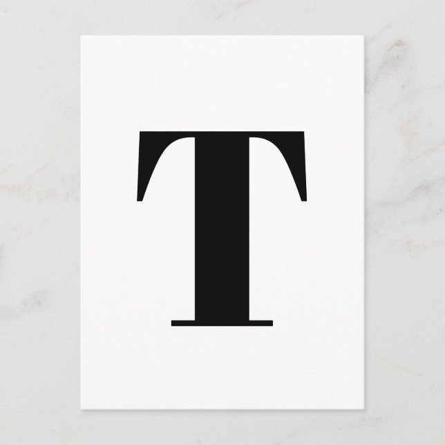 Modern Brev | Minimalistisk inledande anpassningsb Vykort (Framsida)