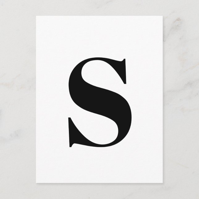 Modern Brev | Minimalistisk inledande anpassningsb Vykort (Framsida)