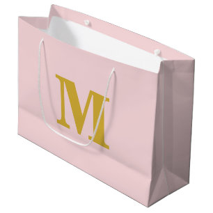 Modern Brev-monogram för Rosa och Guld