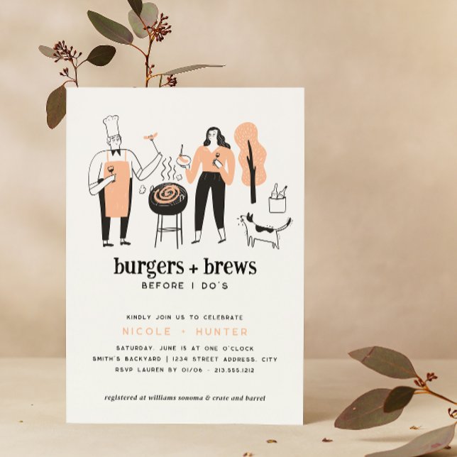 Modern Brews innan jag gör Par Möhippa Inbjudningar (Cheers to love! Join our 'Brews Before I Do's' Bridal Shower 🥂💍)