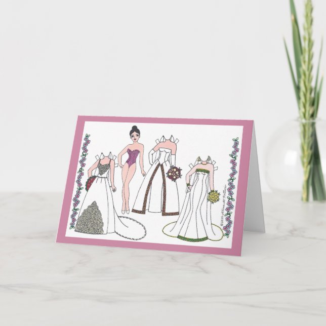 Modern bricka III Pappert kort för tom docka (Framsida)