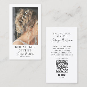 Modern Bridal Hårstylist QR-kod Visitkort