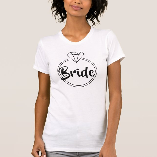Modern Bride Diamond Ring T Shirt (Framsida)