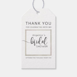 Modern Bride Shower Gift Tags Presentetikett