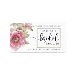 Modern Bride Shower Sticker Adressetikett