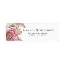 Modern Bride Shower Sticker Returadress Etikett