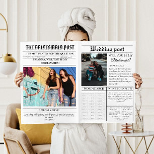 Modern Bridemaids Frieri pappersavfall Inbjudan