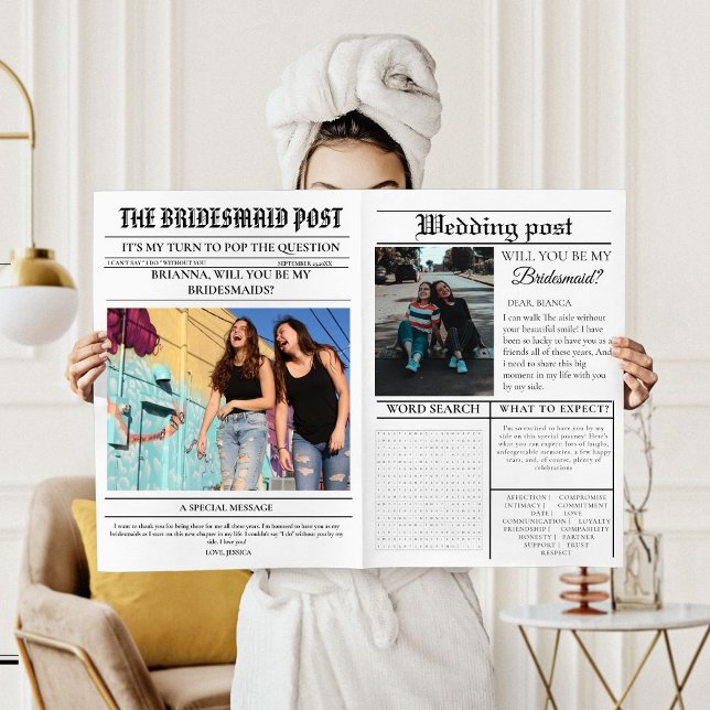 Modern Bridemaids Frieri pappersavfall Inbjudan (Skapare uppladdad)