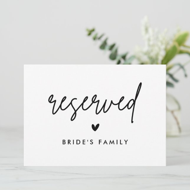 Modern Brides familje-skylt i Bröllop Meddelande (Stående Fram)