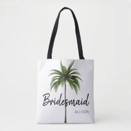 Modern Bridesmaid Beach Wedding Handflatan Träd Mo Tygkasse