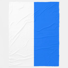 Modern Bright Blue White Seamless Färg Block Fleecefilt