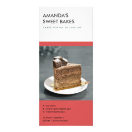 MODERN BRIGHT BOLD RED BLACK BAKERY PRIS SERVICE REKLAMKORT