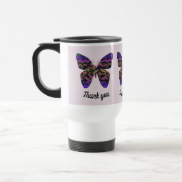 Modern Bright Butterfly för tack-uppskattning Resemugg