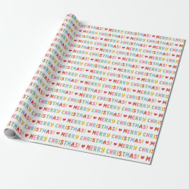 Modern Bright Colorful Merry Christmas Presentpapper