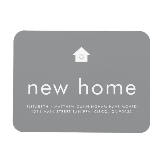 Modern Bright Färg - minimalistiskt nytt hem Magnet (Horisontell)