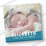 Modern Bright Färg Photo Tack för födelsedagsfoto<br><div class="desc">Design består av enkel typografi med sans serif-teckensnitt. Lägg till ett anpassningsbar-foto.</div>