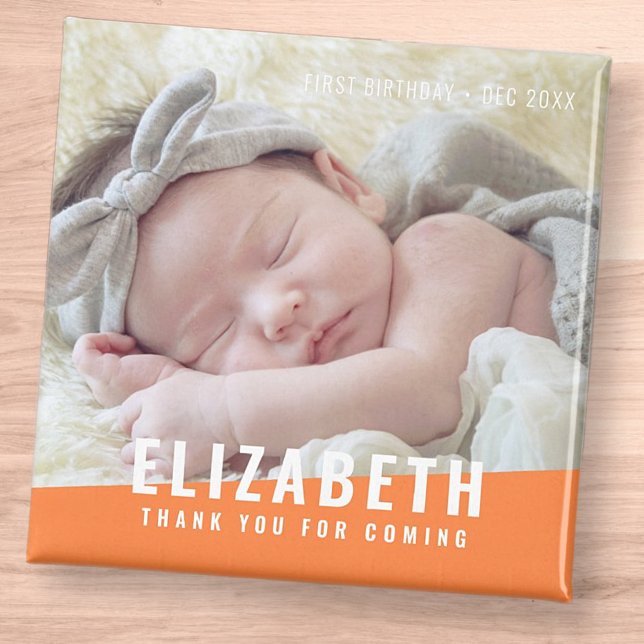 Modern Bright Färg Photo Tack för födelsedagsfoto Magnet (Skapare uppladdad)