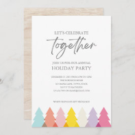 Modern Bright Julgranar Party-inbjudan Inbjudningar