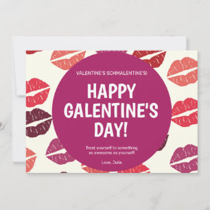 Modern Bright läppar Galentine's Day Card Inbjudningar