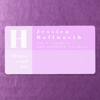 Modern Bright Lavender-Returadress och skicka till Fraktsedel