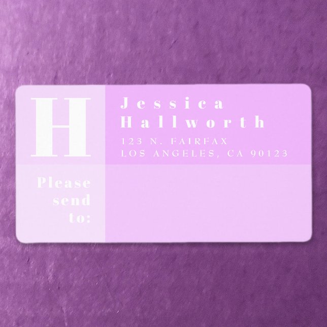 Modern Bright Lavender-Returadress och skicka till Fraktsedel (Skapare uppladdad)