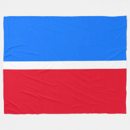 Modern Bright Nautical Blue Bold Red White Rand Fleecefilt