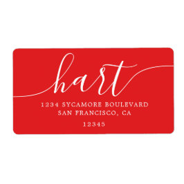 Modern Bright Red Family Returadress Fraktsedel