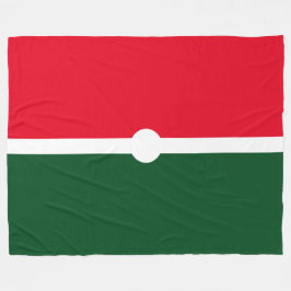 Modern Bright Red Forest Grönt White Färg Block Fleecefilt