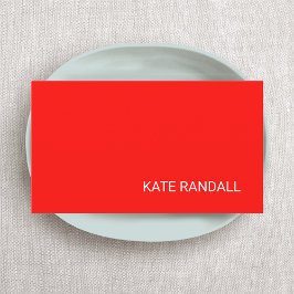 Modern Bright Red Professionell Networking Visitkort