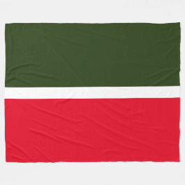 Modern Bright Red White Forest Grönt Färg Block Fleecefilt