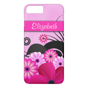 Modern Bright Shock rosa Flowers Fuchsia Blommigt