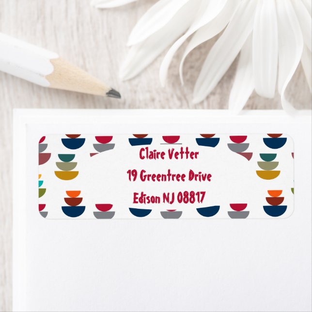Modern BrightStor-minimalism i mitten av århundrad Returadress Etikett (Insitu)