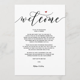 Modern Bröllaks välkomst- och programkort v9 Inbjudningar