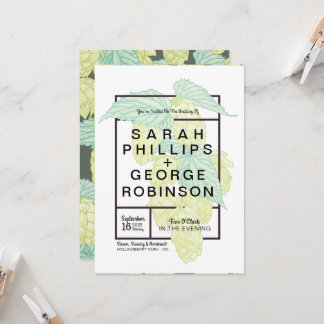 Modern Bröllbjudan till Skutt i Modern Beer Inbjudningar