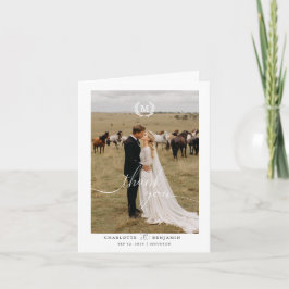 Modern bröllop 2 Photo White Tack Kort