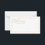 Modern Bröllop Adress och Önskemål-kort för Guld-s Rådkort<br><div class="desc">Lägg till en personlig beröring till bröllop med ett modernt manus-råd till bröllop och önskemål-kort. Det här rådgivningskortet har titeln "klokhetens ord" med detaljer i skriptet guld och sans serif font stil med guld gräns på vit bakgrund. Perfekt för bröllop, babydusch, födelsedagsfest, möhippa, bachelorette-fest och alla särskilda tillfällen. Obs! Folidinformationen...</div>
